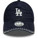 cappellino-con-visiera-curva-blu-navy-regolabile-da-donna-9twenty-denim-stitch-dei-los-angeles-dodgers-mlb-di-new-era