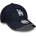 marinbla-bojd-justerbar-keps-for-dam-9twenty-denim-stitch-fran-los-angeles-dodgers-mlb-av-new-era