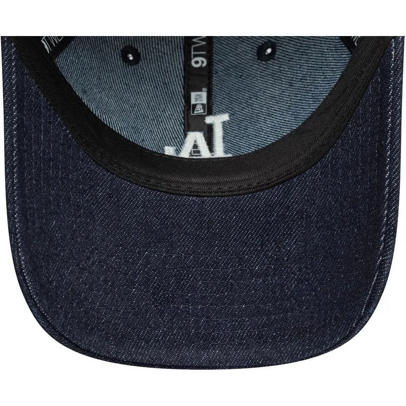cappellino-con-visiera-curva-blu-navy-regolabile-da-donna-9twenty-denim-stitch-dei-los-angeles-dodgers-mlb-di-new-era