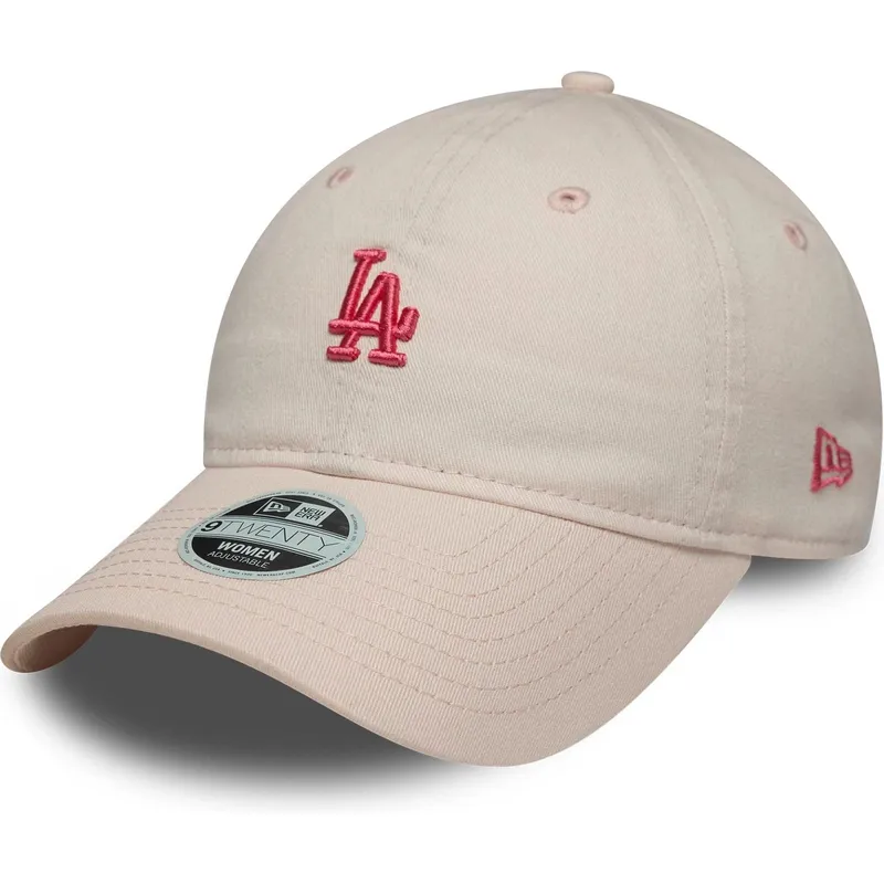 rozowa-regulowana-czapka-z-zakrzywionym-daszkiem-dla-kobiet-9twenty-washed-mini-los-angeles-dodgers-mlb-new-era