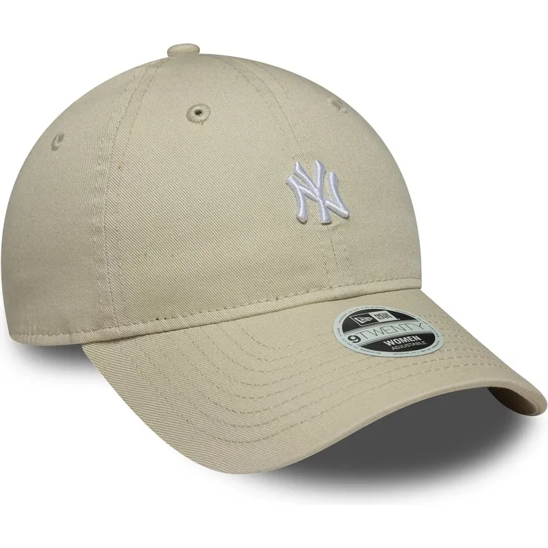 bojd-beige-justerbar-keps-for-dam-9twenty-washed-mini-fran-new-york-yankees-mlb-av-new-era