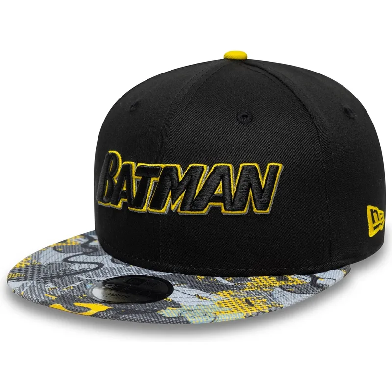 svart-platt-snapback-keps-for-barn-9fifty-batman-dc-comics-fran-new-era