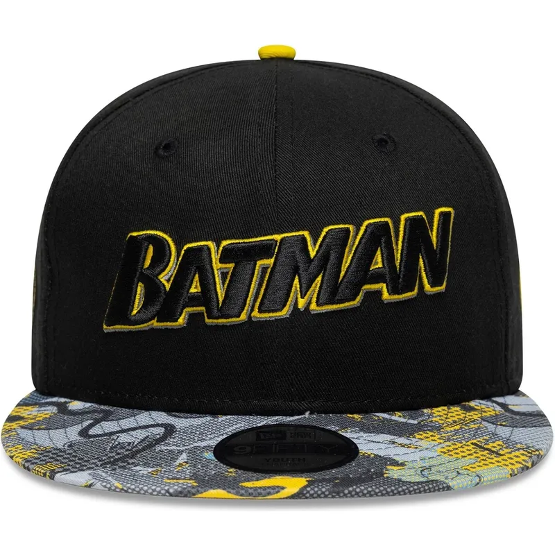 svart-platt-snapback-keps-for-barn-9fifty-batman-dc-comics-fran-new-era