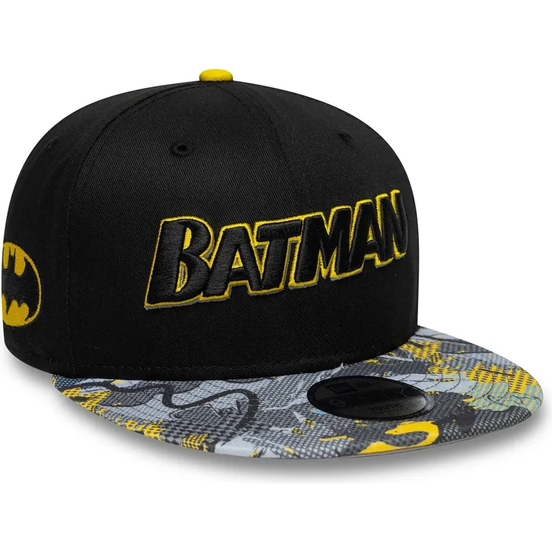 svart-platt-snapback-keps-for-barn-9fifty-batman-dc-comics-fran-new-era