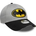cappellino-curvo-grigio-e-nero-regolabile-per-bambino-9forty-di-batman-dc-comics-di-new-era