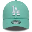 cappellino-curvo-verde-regolabile-per-bambino-9forty-league-essential-dei-los-angeles-dodgers-mlb-di-new-era