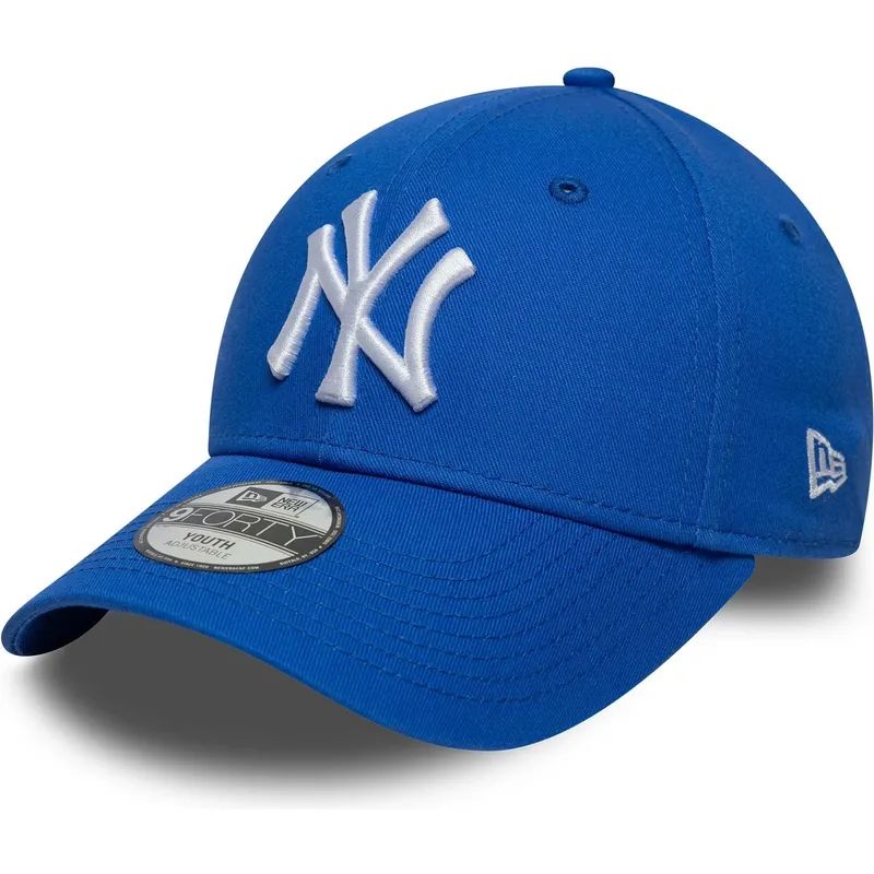 casquette-courbee-bleue-ajustable-pour-enfant-9forty-league-essential-new-york-yankees-mlb-new-era