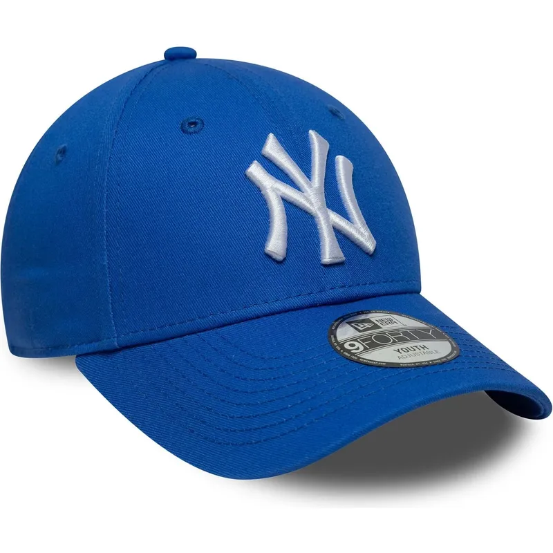 cappellino-curvo-blu-regolabile-per-bambino-9forty-league-essential-dei-new-york-yankees-mlb-di-new-era
