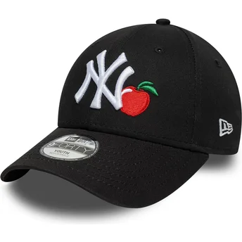 New Era Curved Brim Youth 9FORTY Fruit Icon New York Yankees MLB Black Adjustable Cap