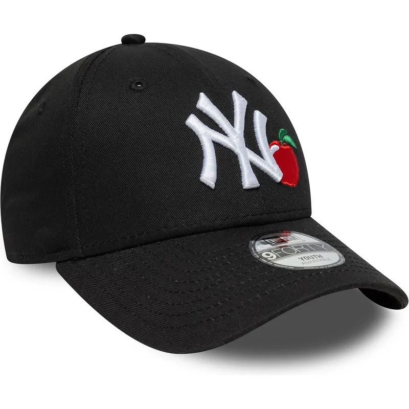 cappellino-curvo-nero-regolabile-per-bambino-9forty-fruit-icon-dei-new-york-yankees-mlb-di-new-era