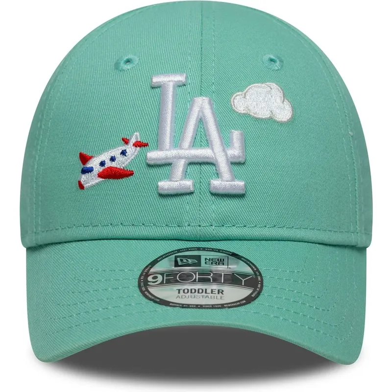 gron-justerbar-buet-kasket-til-smaborn-9forty-plane-icon-fra-new-york-yankees-mlb-fra-new-era