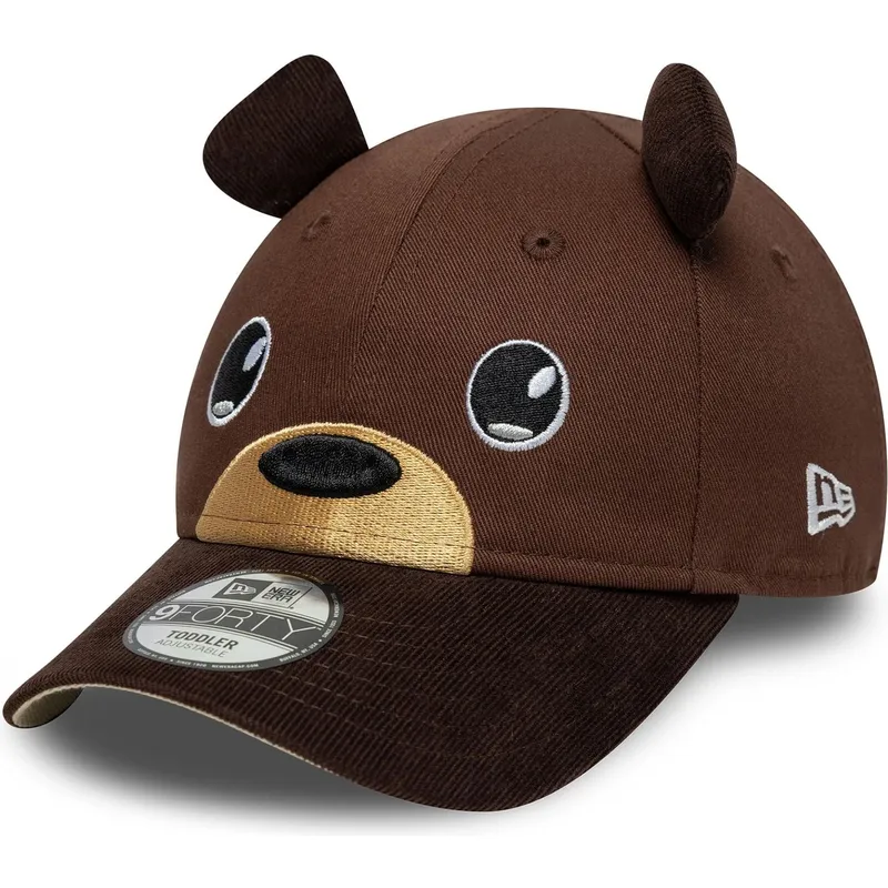 gorra-curva-marron-ajustable-para-nino-pequeno-9forty-cord-ears-de-new-era