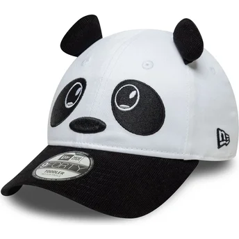 Casquette courbée blanche et noire ajustable pour enfant pequeño 9FORTY Cord Ears New Era