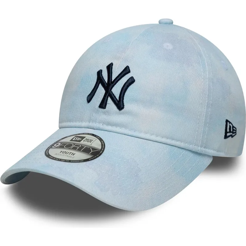 casquette-courbee-bleue-ajustable-pour-enfant-9twenty-tie-dye-new-york-yankees-mlb-new-era