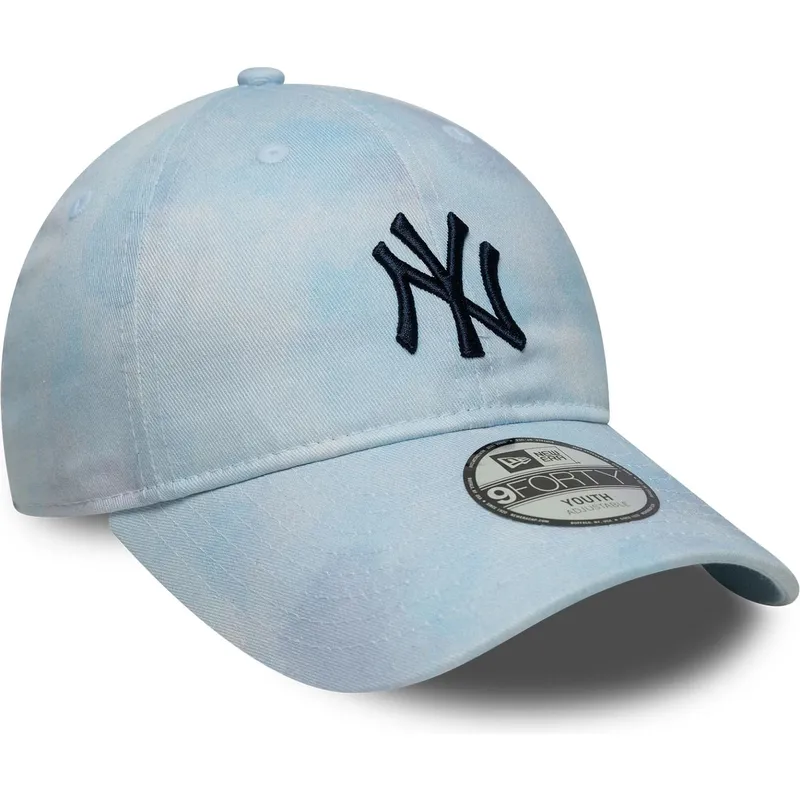 casquette-courbee-bleue-ajustable-pour-enfant-9twenty-tie-dye-new-york-yankees-mlb-new-era