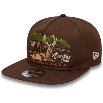 Casquette plate marron ajustable 19TWENTY Outdoor Graphic New Era