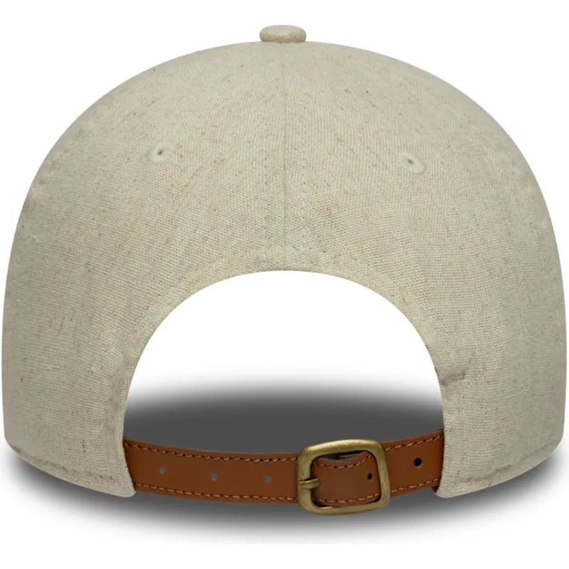 cappellino-curvo-beige-regolabile-9twenty-linen-dei-new-york-yankees-mlb-di-new-era