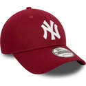 new-era-curved-brim-9twenty-league-essential-new-york-yankees-mlb-dark-red-adjustable-cap