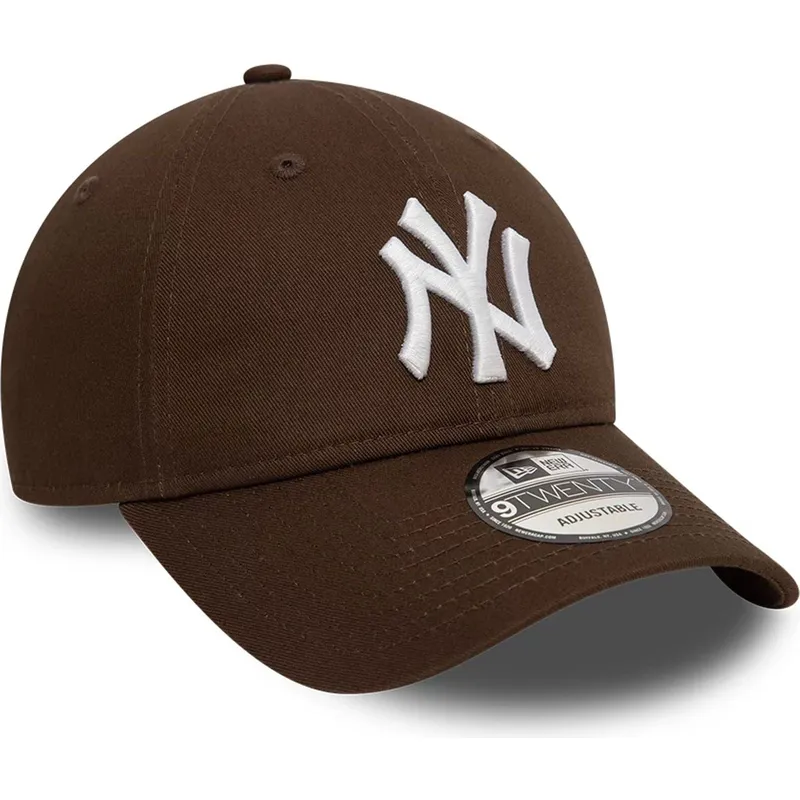 cappellino-curvo-marrone-regolabile-9twenty-league-essential-dei-new-york-yankees-mlb-di-new-era