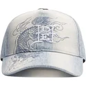 cappellino-curvo-blu-regolabile-crawling-dragon-washed-denim-di-ed-hardy
