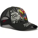 cappellino-trucker-nero-dragon-and-roses-graphic-di-ed-hardy