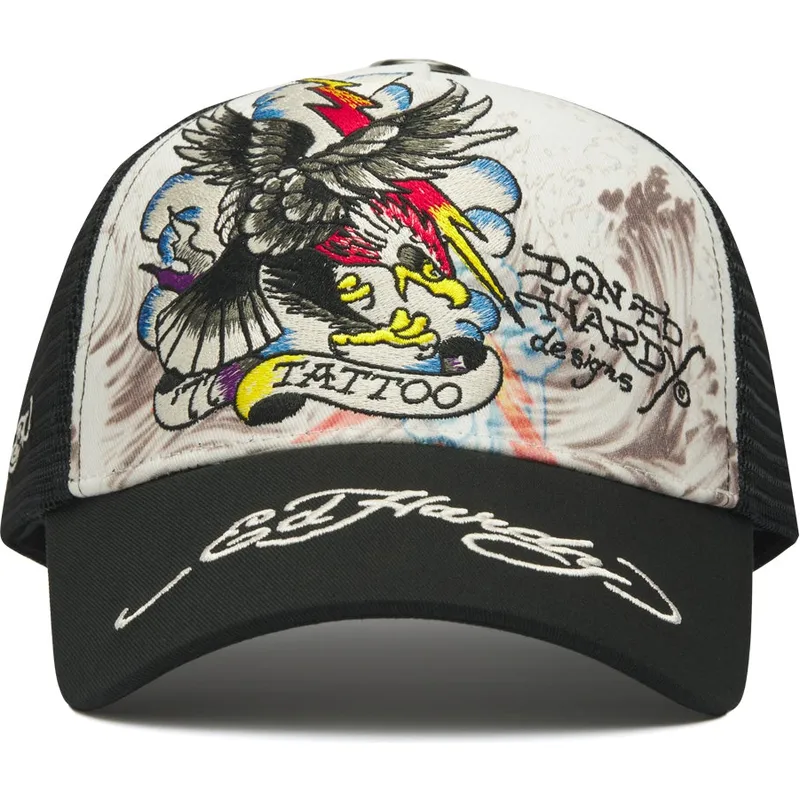 gorra-trucker-blanca-y-negra-tattoo-eagle-graphic-de-ed-hardy