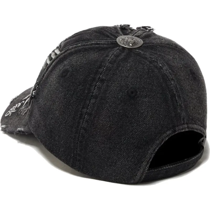 cappellino-curvo-nero-regolabile-brave-hearts-di-ed-hardy