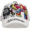cappellino-trucker-bianco-1971-dragon-and-roses-di-ed-hardy