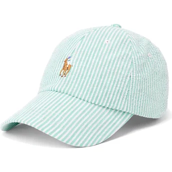 Casquette courbée verte ajustable Stretch Seersucker Polo Ralph Lauren