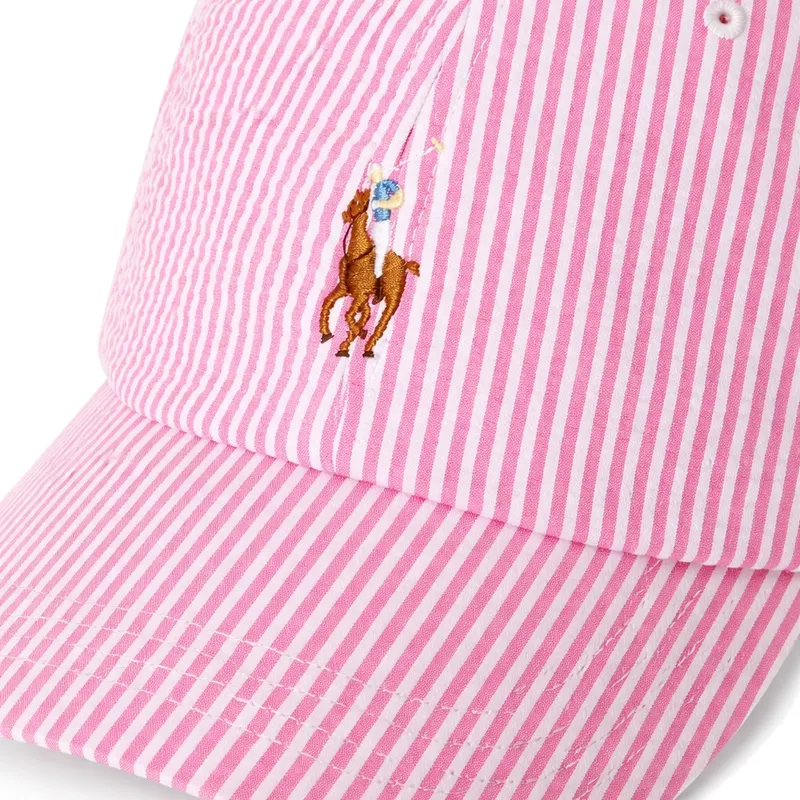 casquette-courbee-rose-ajustable-stretch-seersucker-polo-ralph-lauren