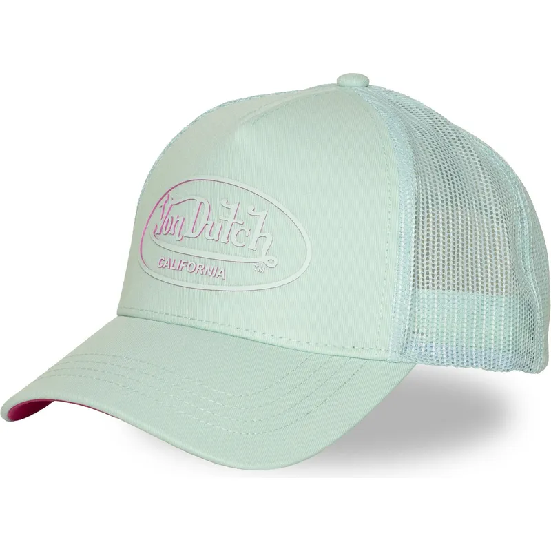 cappellino-trucker-verde-e-rosa-log21-di-von-dutch