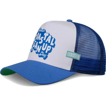 Casquette trucker bleue et blanche Clean Up Day HFT Coastal