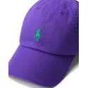 violette-verstellbare-curved-cap-mit-grunem-logo-cotton-chino-classic-sport-von-polo-ralph-lauren