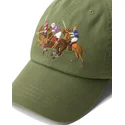 casquette-courbee-verte-ajustable-twill-triple-pony-polo-ralph-lauren