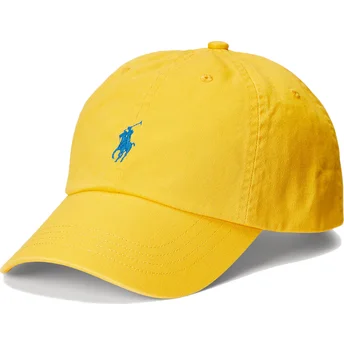 Cappellino curvo giallo regolabile Cotton Chino Classic Sport di Polo Ralph Lauren