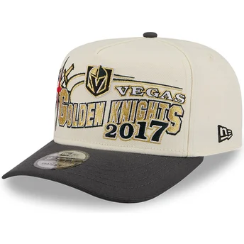 Buet beige og sort snapback kasket 9FIFTY A Frame Classic fra Vegas Golden Knights NHL fra New Era