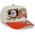buet-beige-og-orange-snapback-kasket-9fifty-a-frame-classic-fra-anaheim-ducks-nhl-fra-new-era
