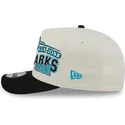 beige-und-schwarze-gebogene-snapback-kappe-9fifty-a-frame-classic-der-san-jose-sharks-nhl-von-new-era