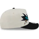 bezowo-czarna-zakrzywiona-czapka-snapback-9fifty-a-frame-classic-san-jose-sharks-nhl-new-era