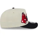 buet-beige-og-sort-snapback-kasket-9fifty-a-frame-classic-fra-boston-red-sox-mlb-fra-new-era