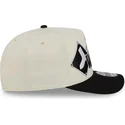 cappellino-curvo-beige-e-nero-snapback-9fifty-a-frame-classic-di-chicago-white-sox-mlb-di-new-era