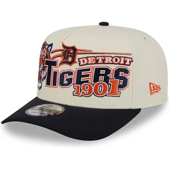 Gorra curva beige y azul marino snapback 9FIFTY A Frame Classic de Detroit Tigers MLB de New Era