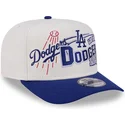 cappellino-curvo-beige-e-blu-snapback-9fifty-a-frame-classic-dei-los-angeles-dodgers-mlb-di-new-era