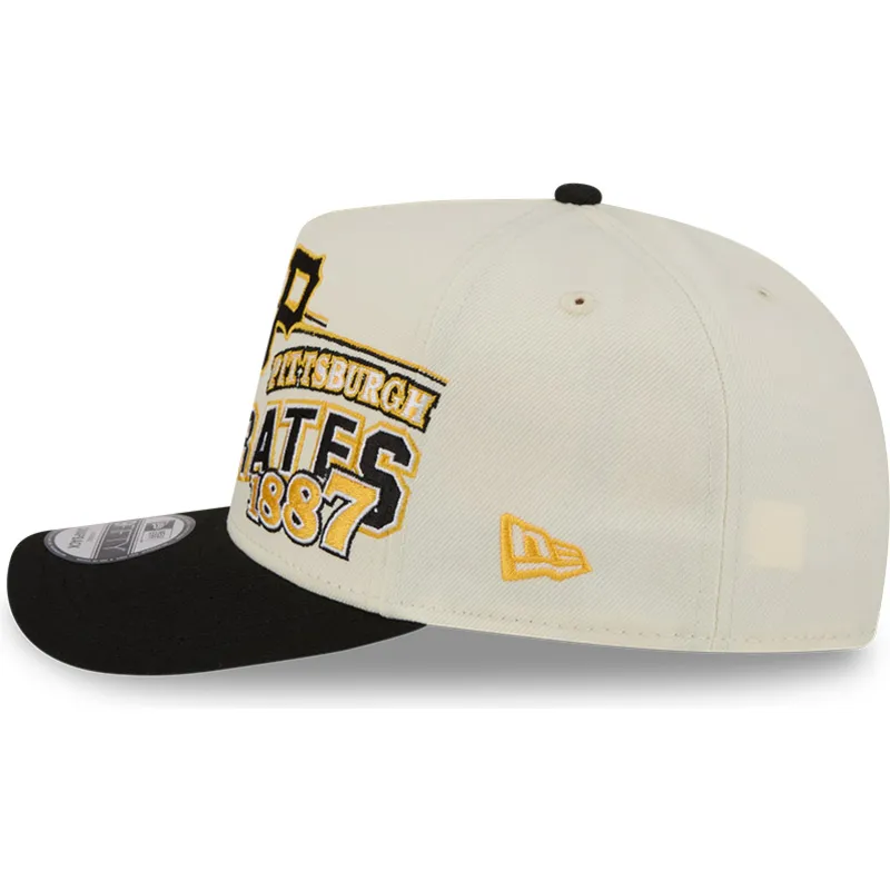 beige-och-svart-kurvad-keps-snapback-9fifty-a-frame-classic-pittsburgh-pirates-mlb-fran-new-era
