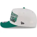 beige-und-grune-gebogene-snapback-kappe-9fifty-a-frame-classic-der-boston-celtics-nba-von-new-era