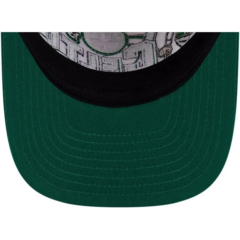 casquette-courbee-beige-et-verte-snapback-9fifty-a-frame-classic-boston-celtics-nba-new-era