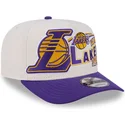 buet-beige-og-violet-snapback-kasket-9fifty-a-frame-classic-fra-los-angeles-lakers-nba-fra-new-era