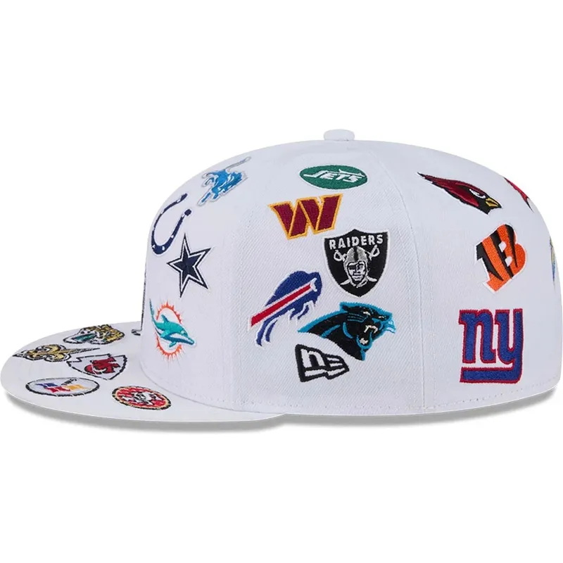 casquette-plate-blanche-ajustee-59fifty-all-over-nfl-new-era