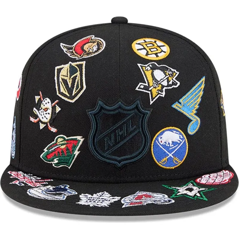 casquette-plate-noire-ajustee-59fifty-all-over-nhl-new-era
