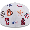 weisse-enganliegende-59fifty-all-over-flatcap-von-mlb-von-new-era